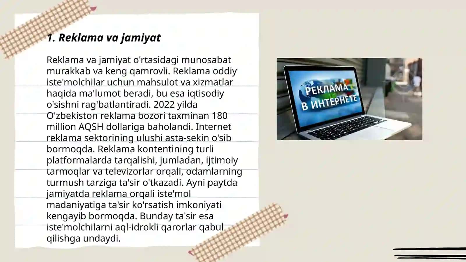 Reklamalarning ijtimoiy mazmun mohiyati 3