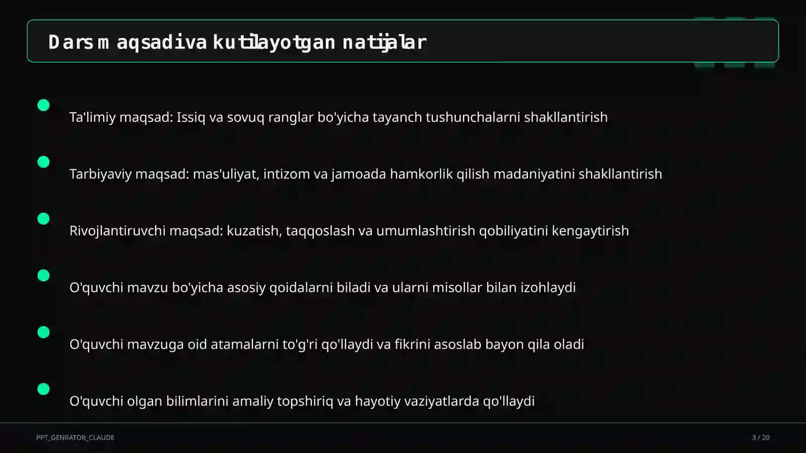 Issiq va sovuq ranglar (2-sinf) 3