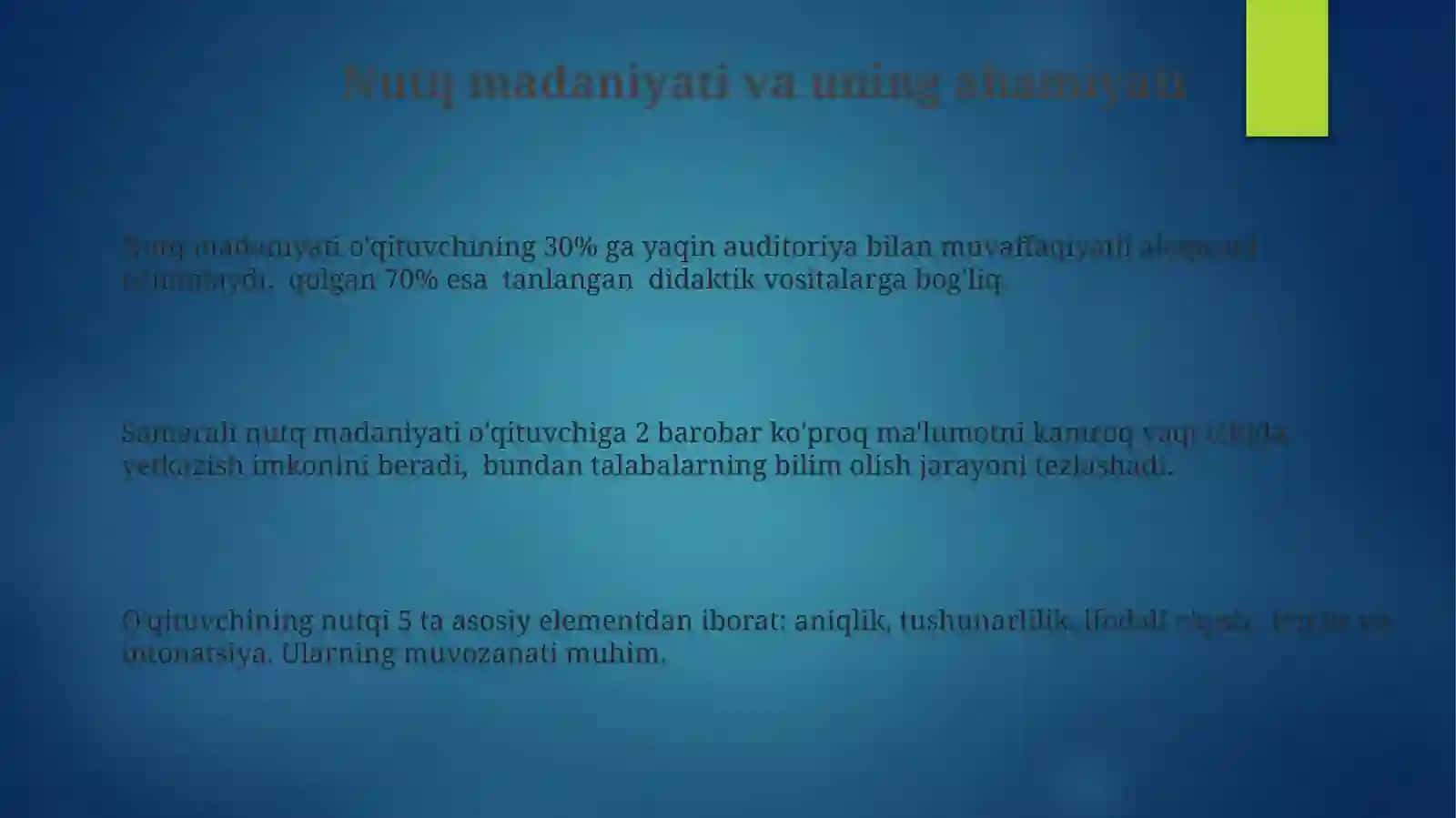 Oʻqituvchi nutqining kommunikativ xususiyatlari 3