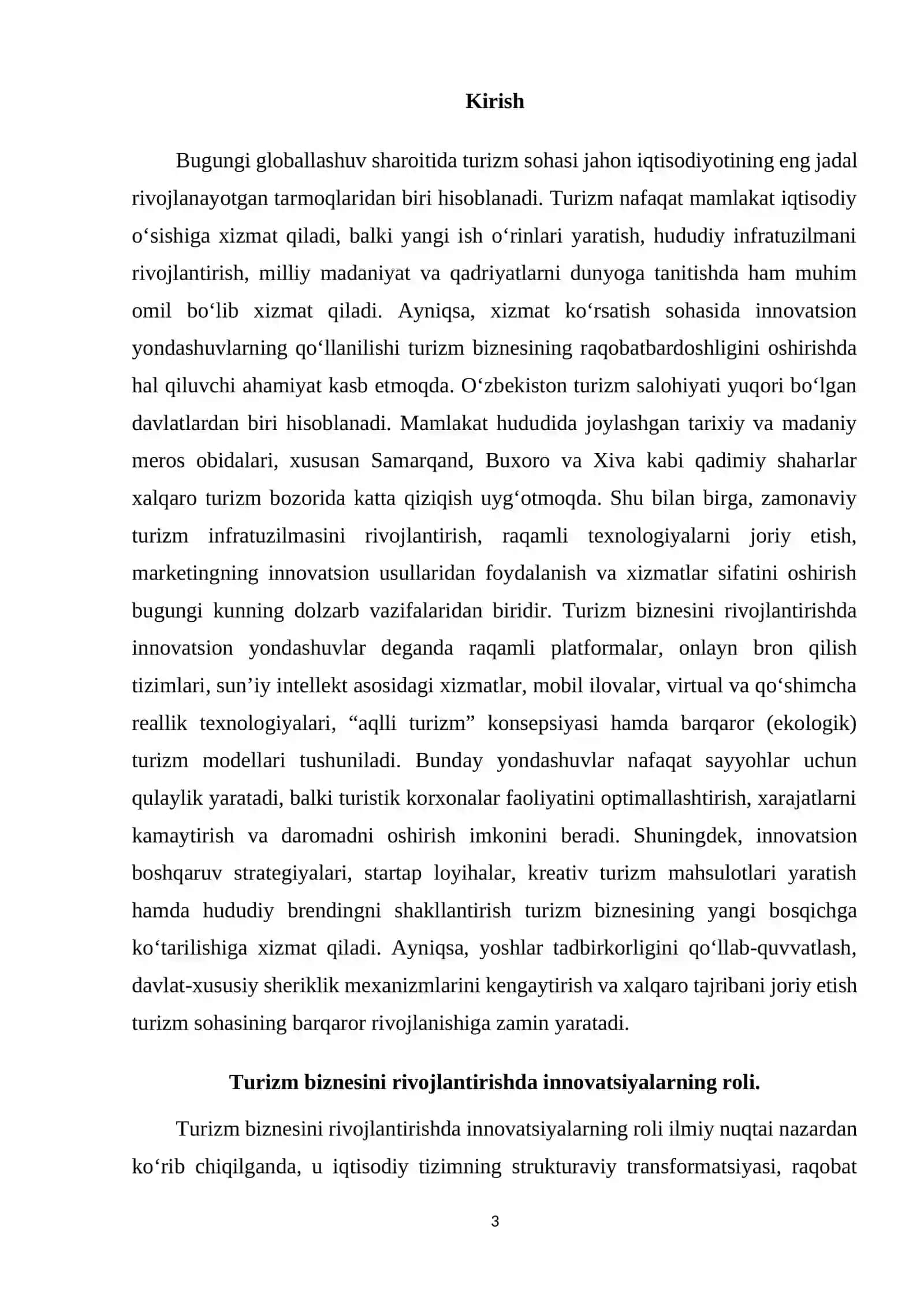 TURIZM BIZNESINI RIVOJLANTIRISHGA 3