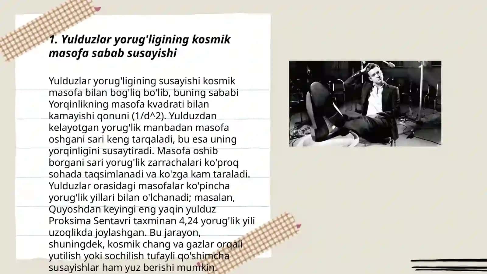 Yulduzlar Yorug'ligining Susayishi va Qizarishi 3