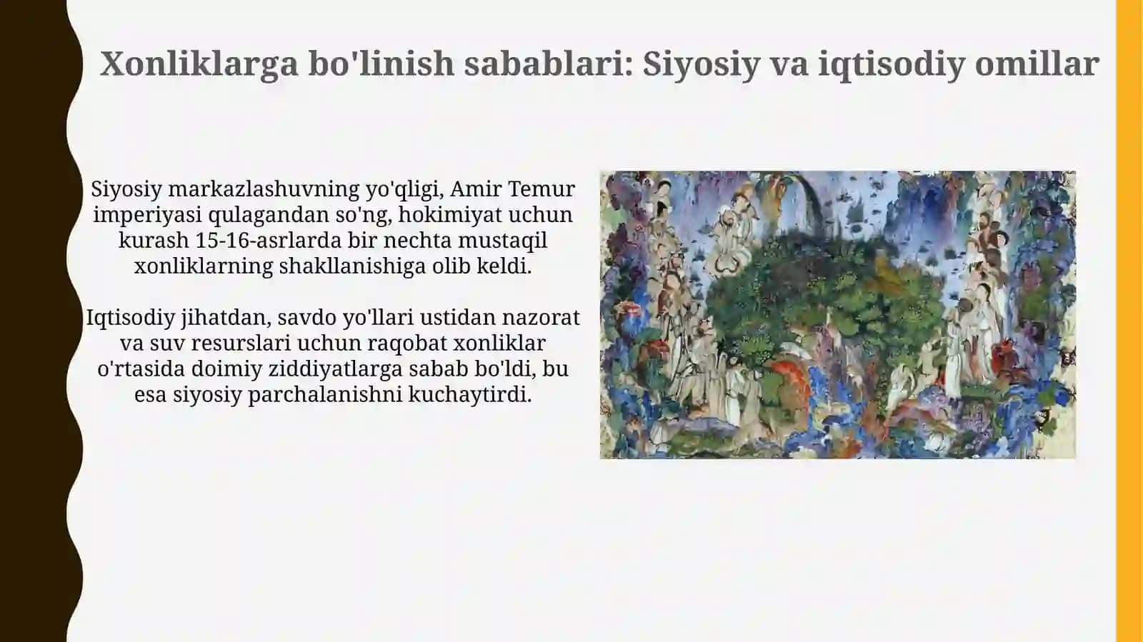Xonliklarga bo'linish sabablari va omillari 3