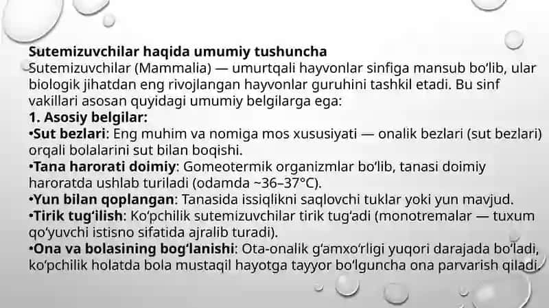 Sutemuzuvchilar haqida umumiy tushuncha 3