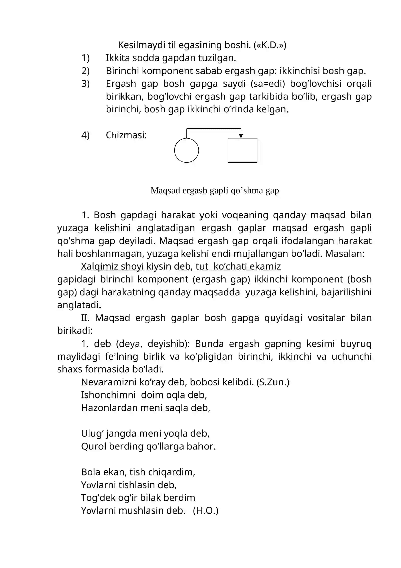 7-mavzu: Sabab va shart, maqsad ergash gapli qo’shma gaplar 3