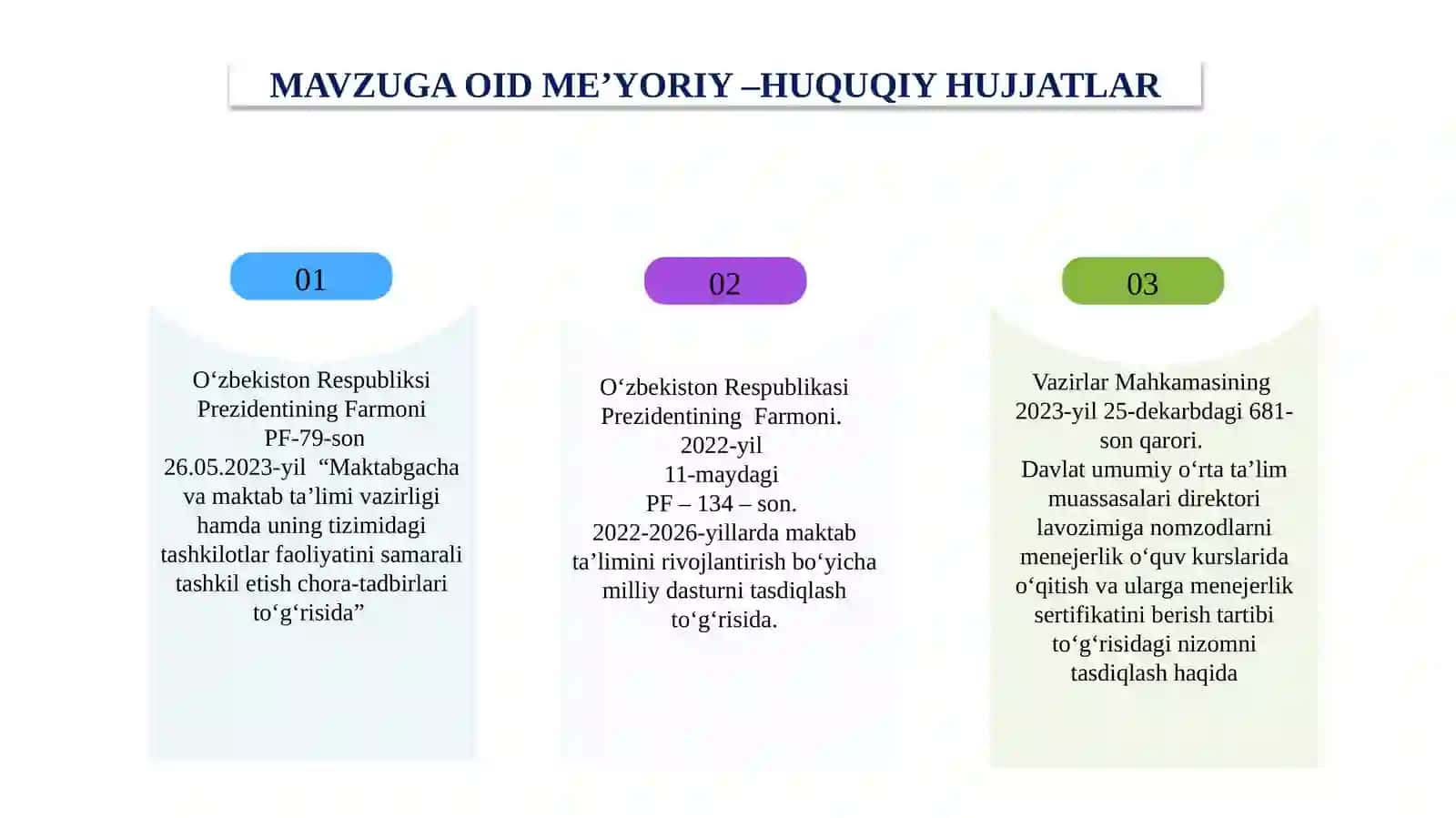 MAKTAB MA'MURIYATI KADRLARINI ZAXIRASIGA NOMZODLARNI TAYYORLASH 3