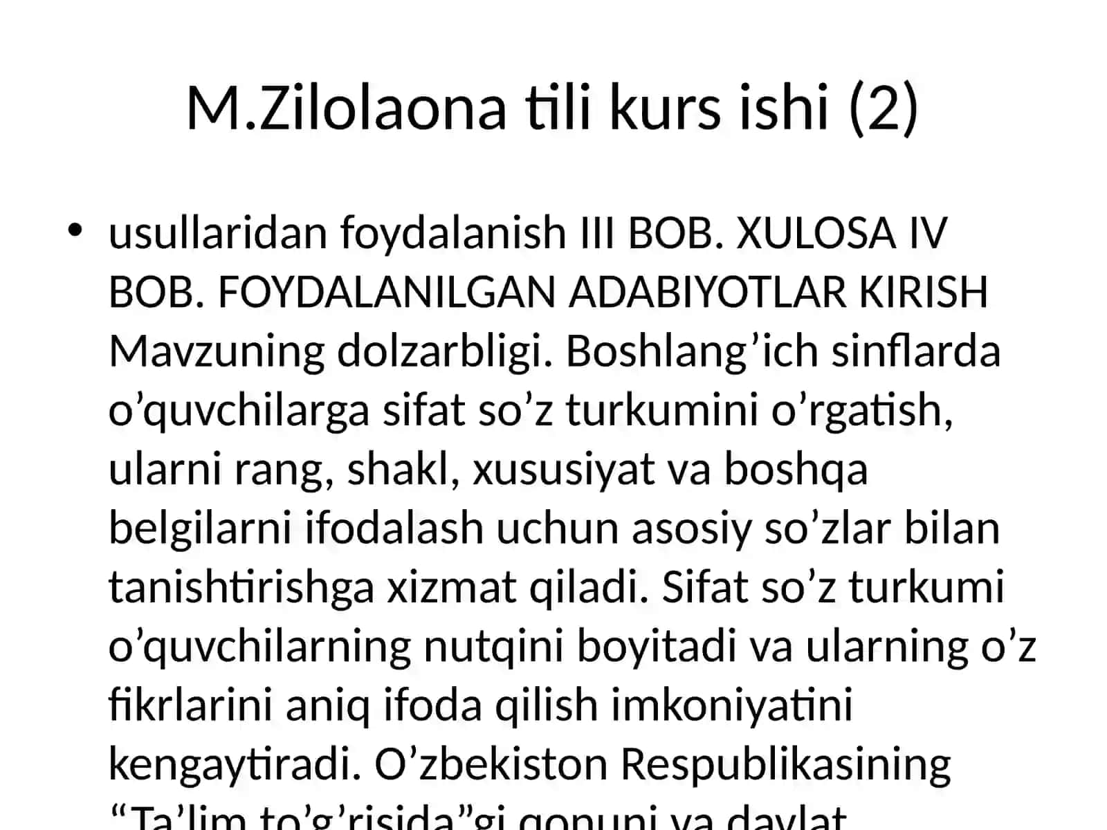 Boshlang‘ich sinflarda sifat so’z turkumini o’rganish 3