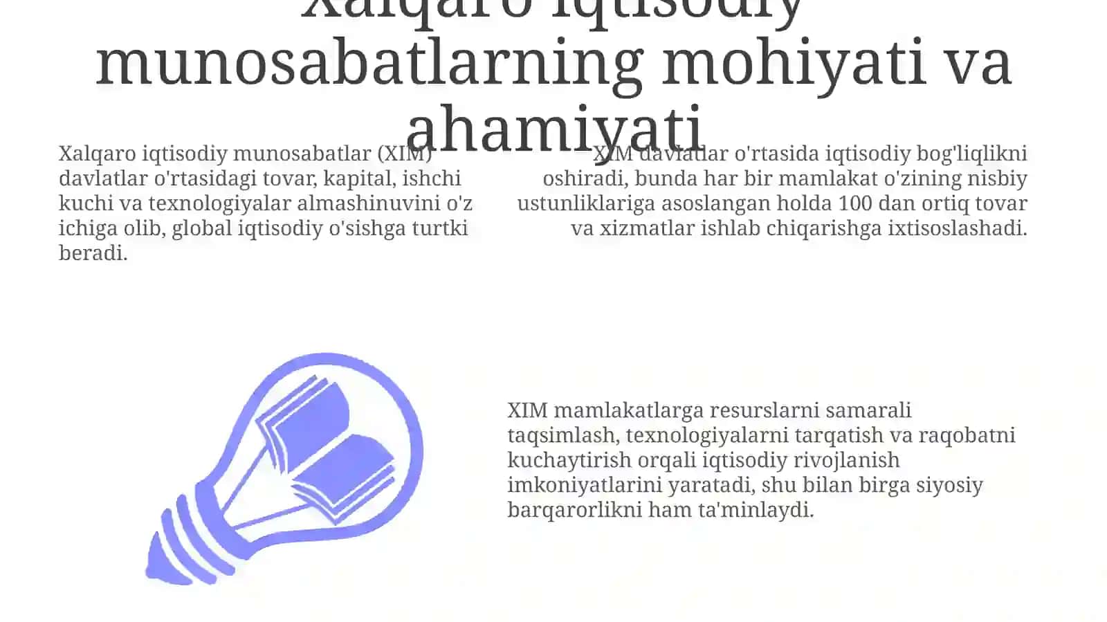 Xalqaro iqtisodiy munosabatlar va ularning shakllanishi 3