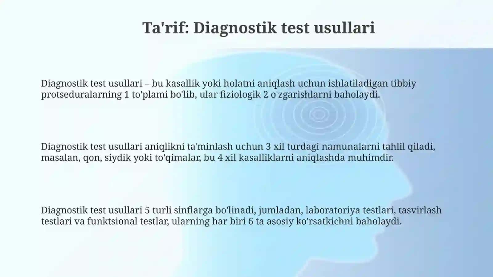 Diagnostikada test metodlari 3