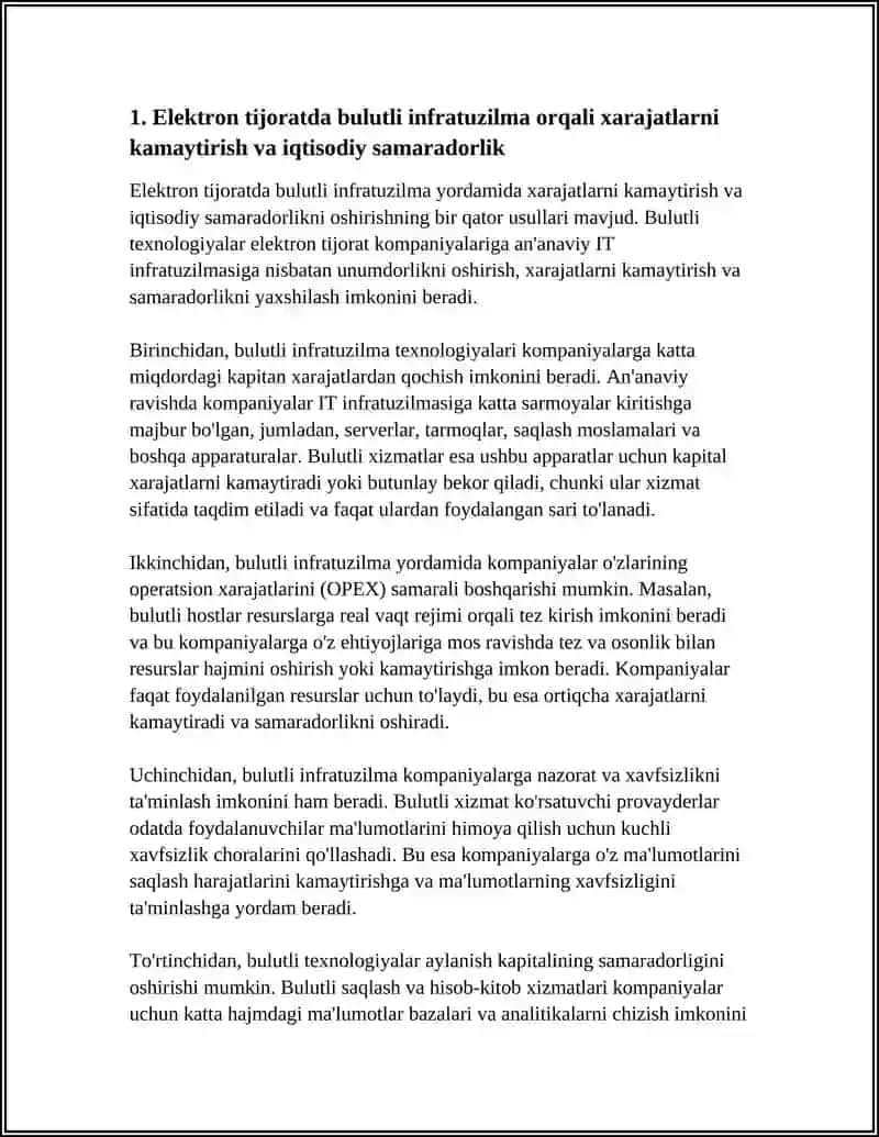 ELEKTRON TIJORATDA BULUTLI TEXNOLOGIYALARNI IQTISODIY ISTIQBOLLARI 3