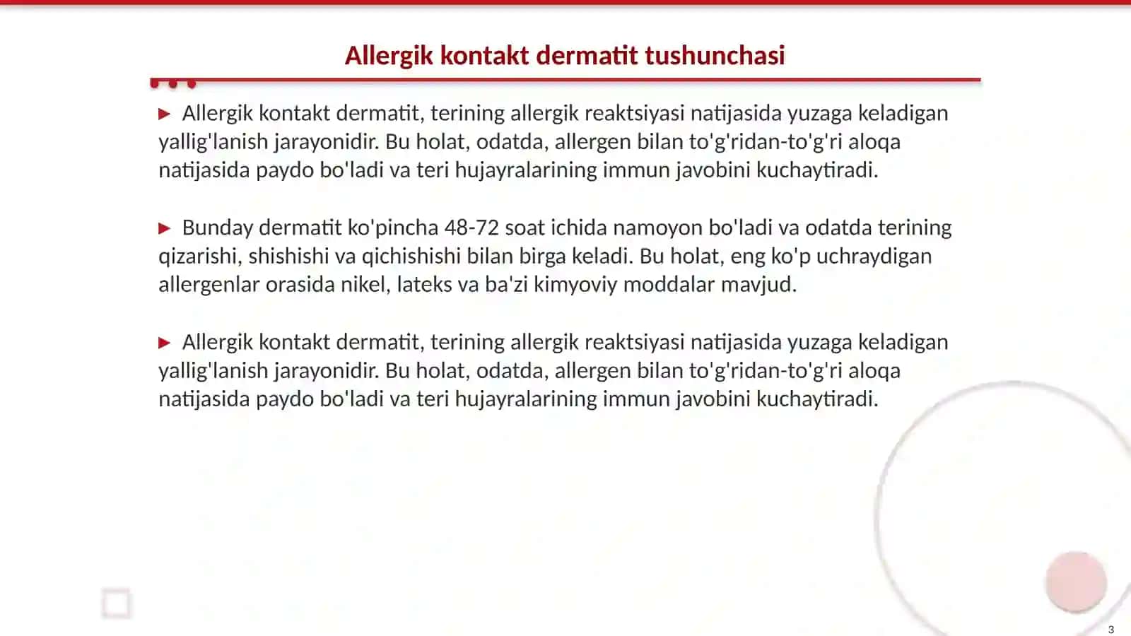 Allergik kontakt dermatit 3