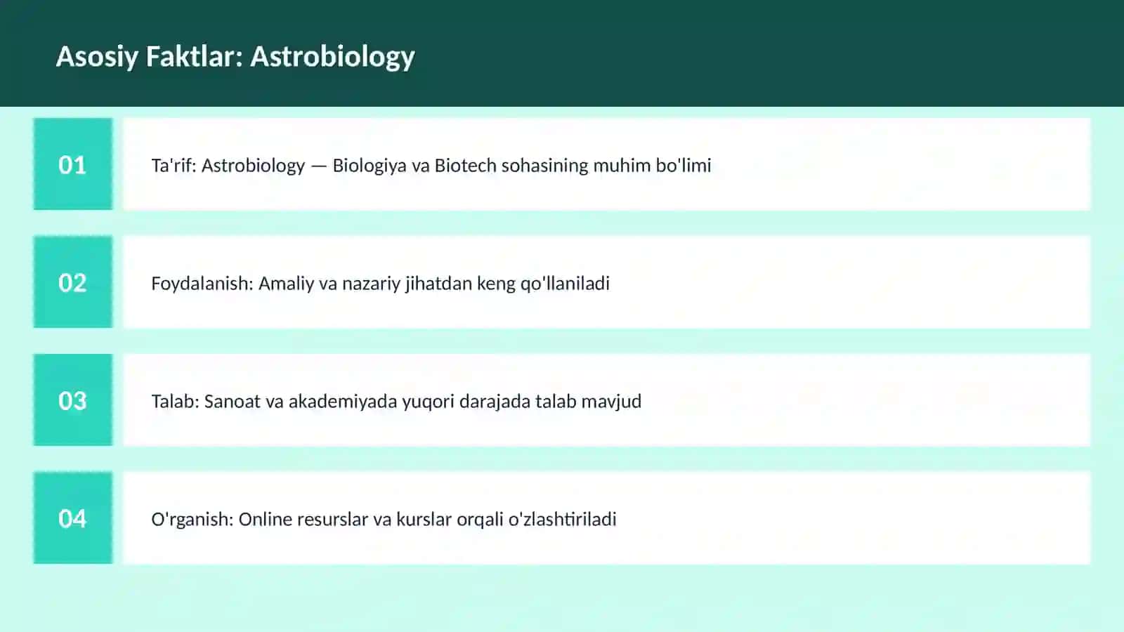 Astrobiology 3