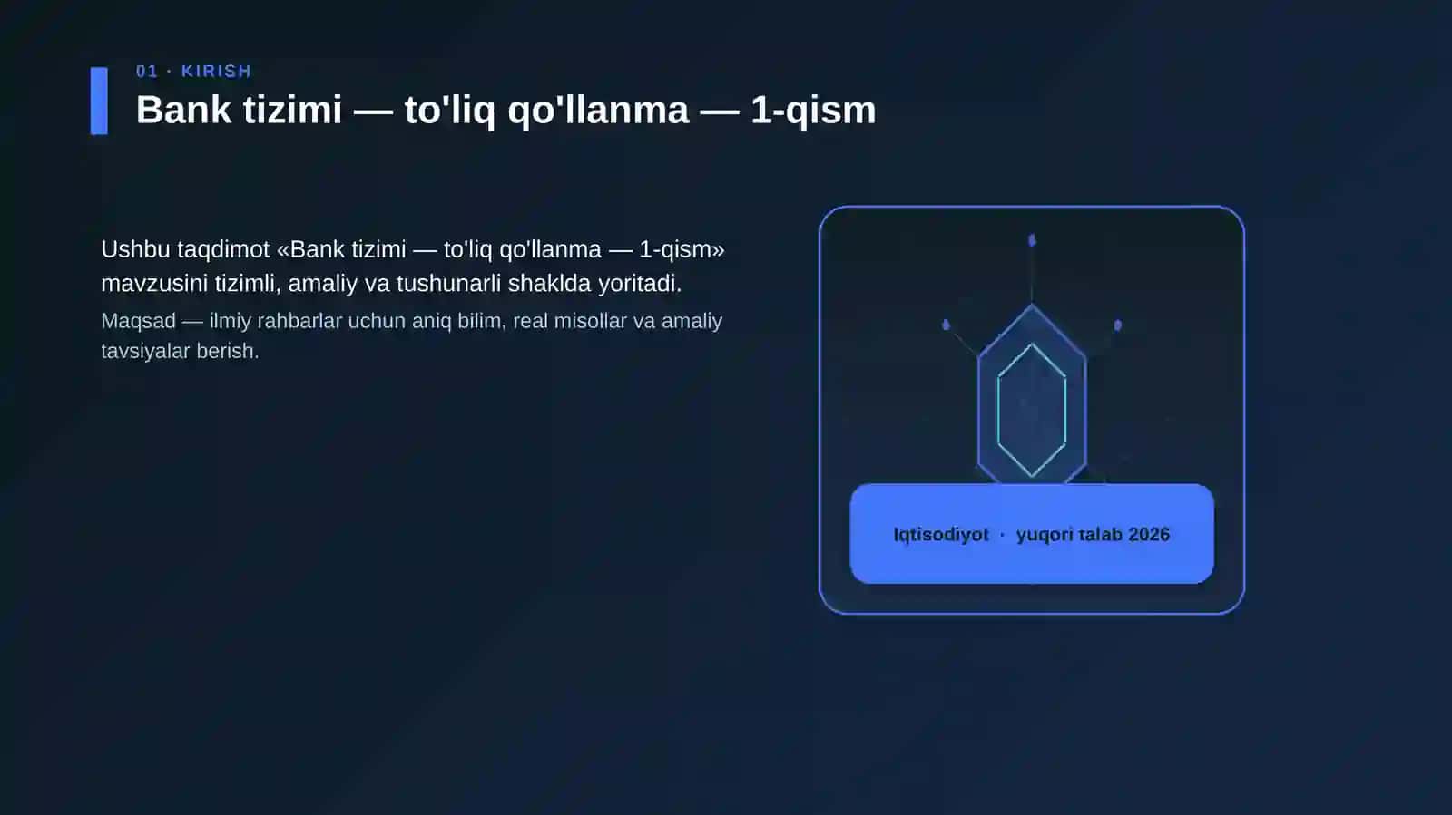 Bank tizimi — to'liq qo'llanma — 1-qism 3