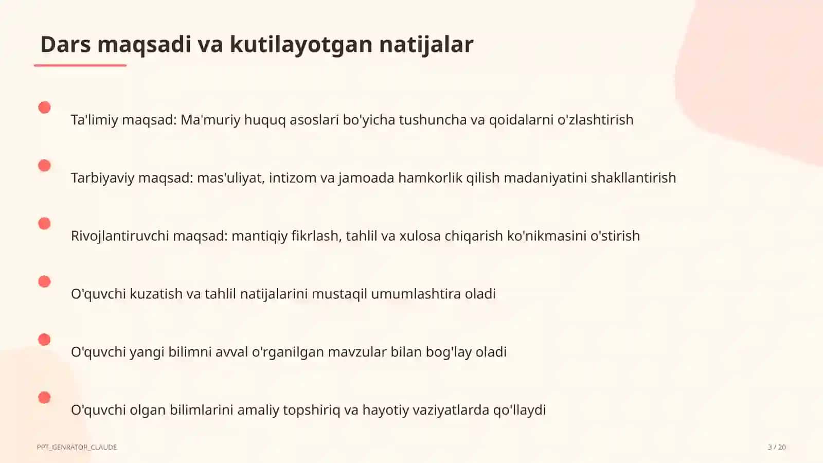 Ma'muriy huquq asoslari (10-sinf) 3