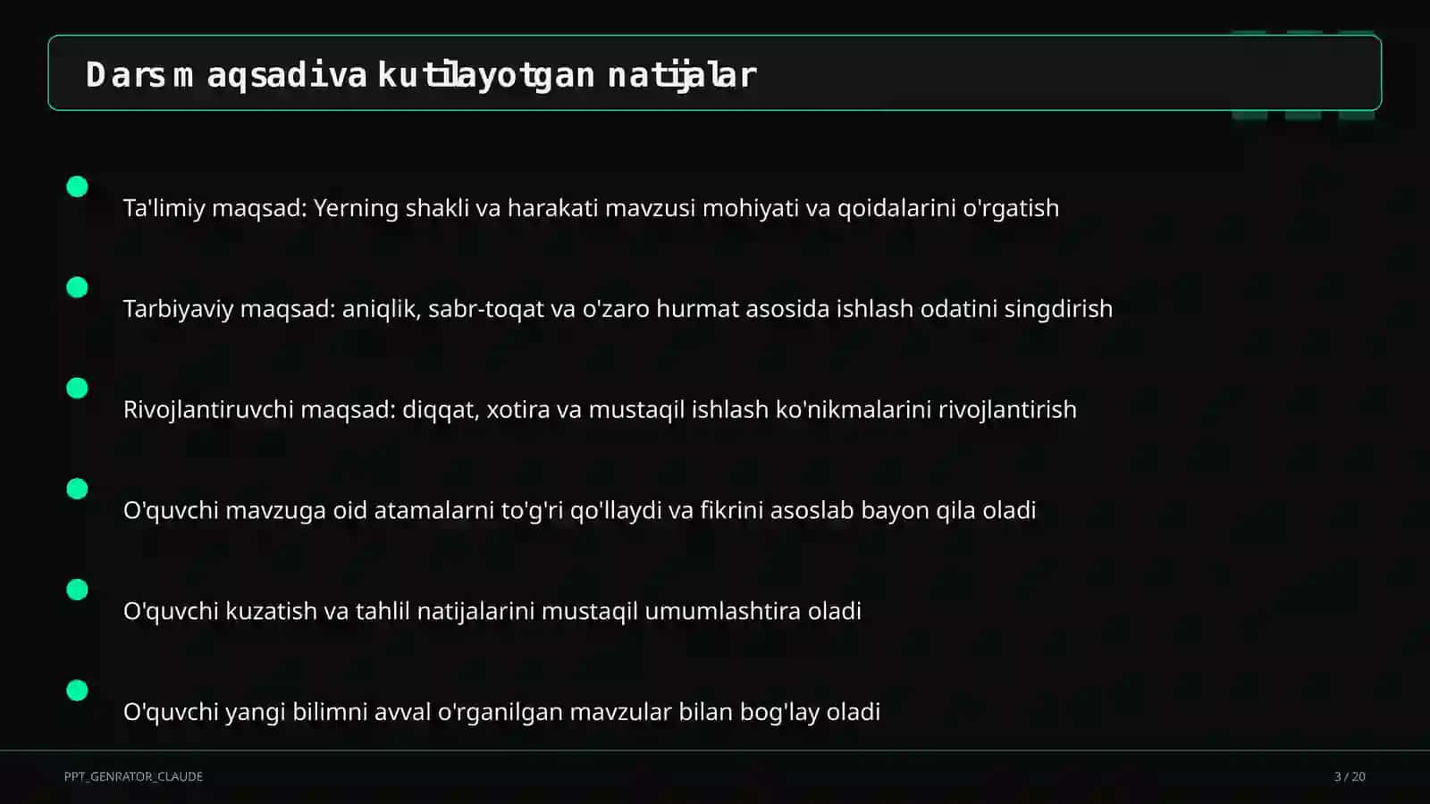 Yerning shakli va harakati (5-sinf) 3