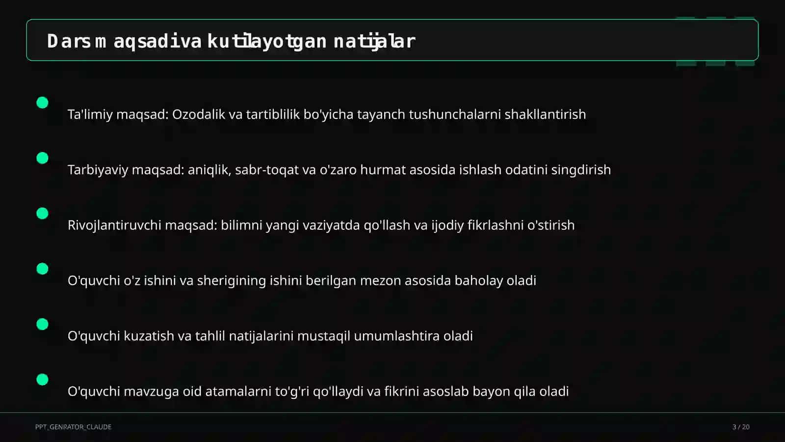 Ozodalik va tartiblilik (1-sinf) 3