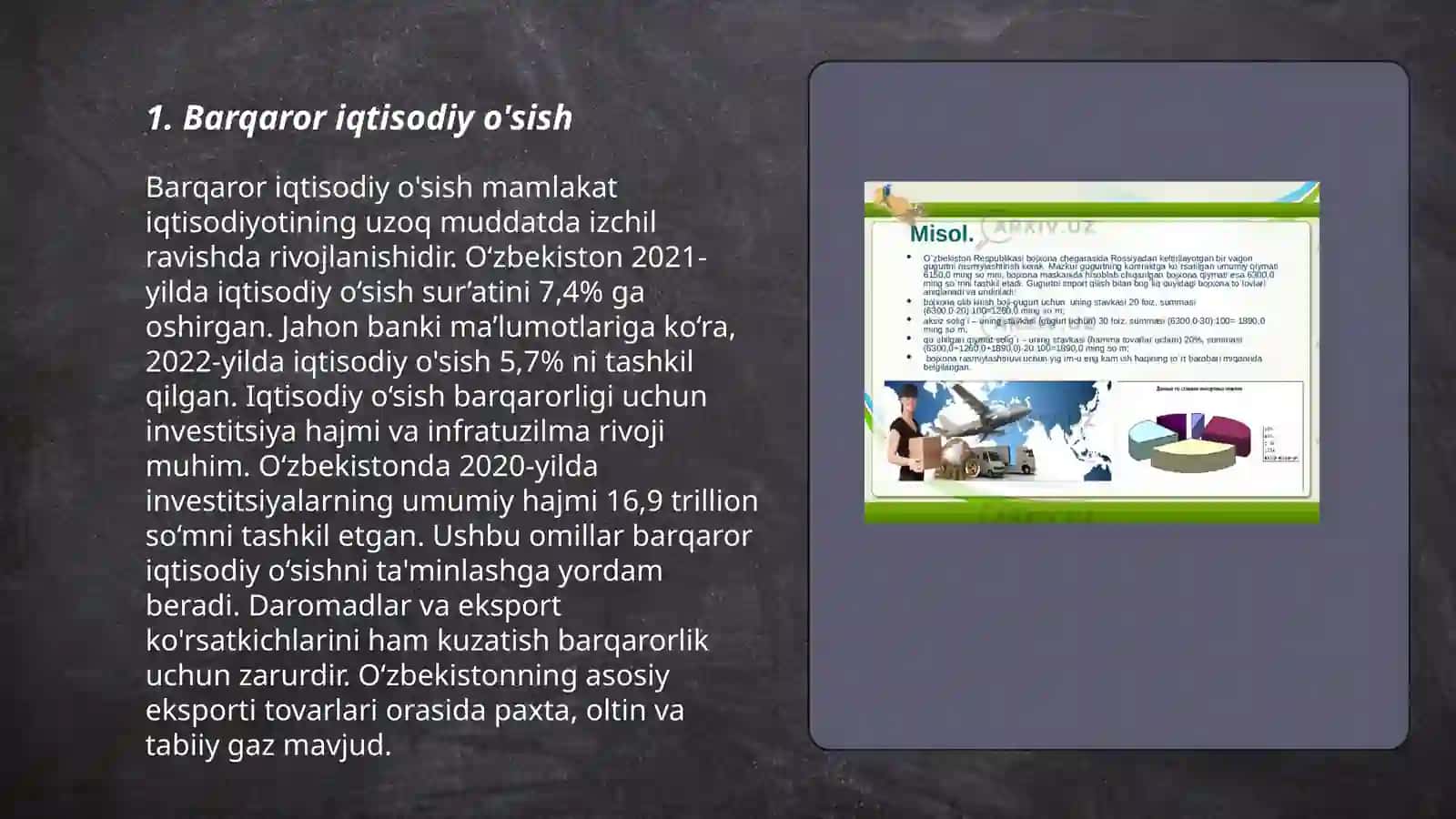Jahon iqtisodiyoti rivojlanishining ustuvor yo'nalishlari 3