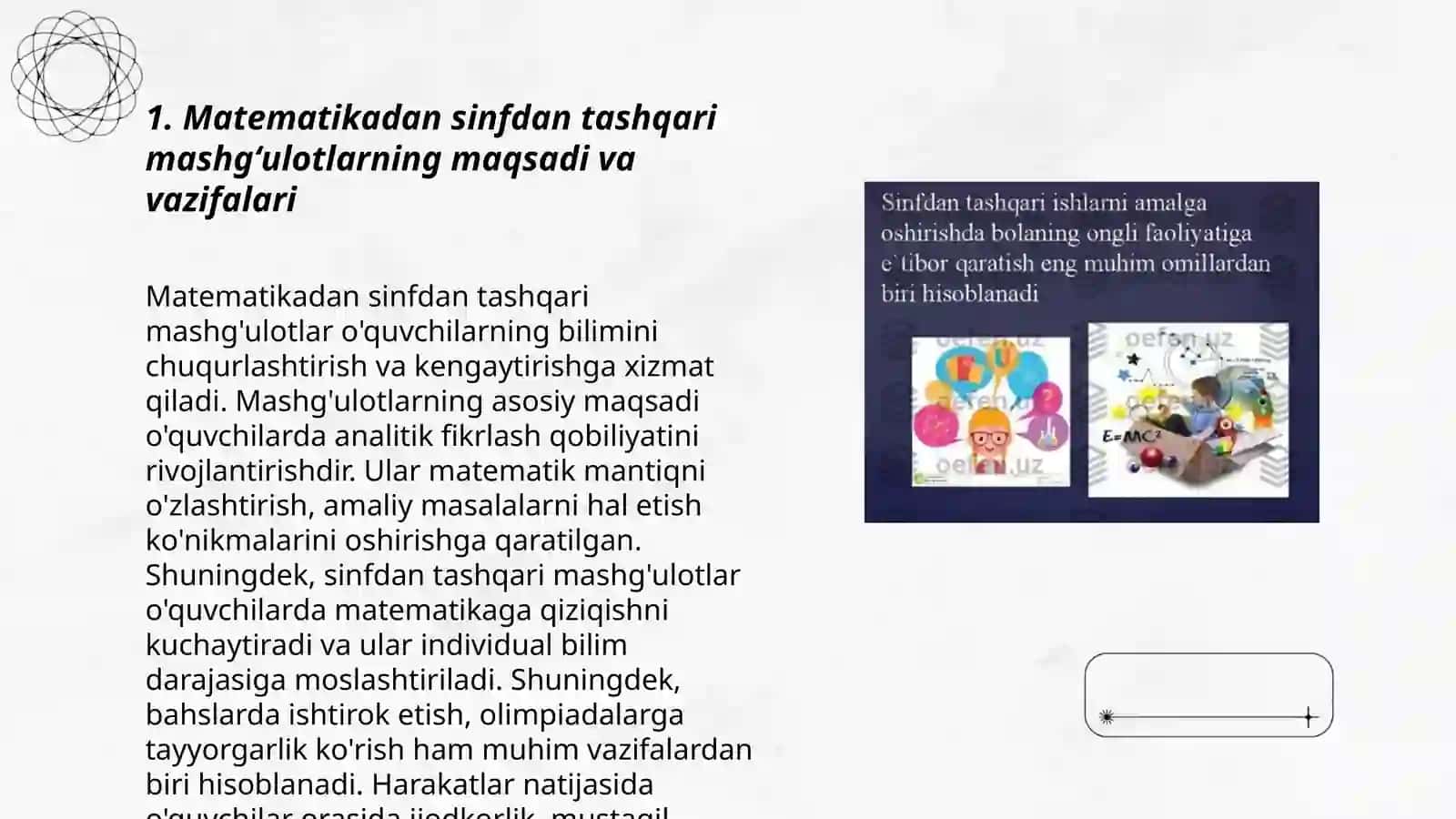 Matematikadan sinfdan tashqari va fakultativ mashgʻulotlar 3