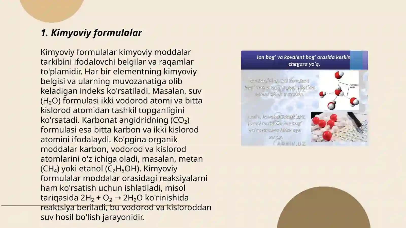 Kimyoviy reaksiya tenglamalarni tuzish 3