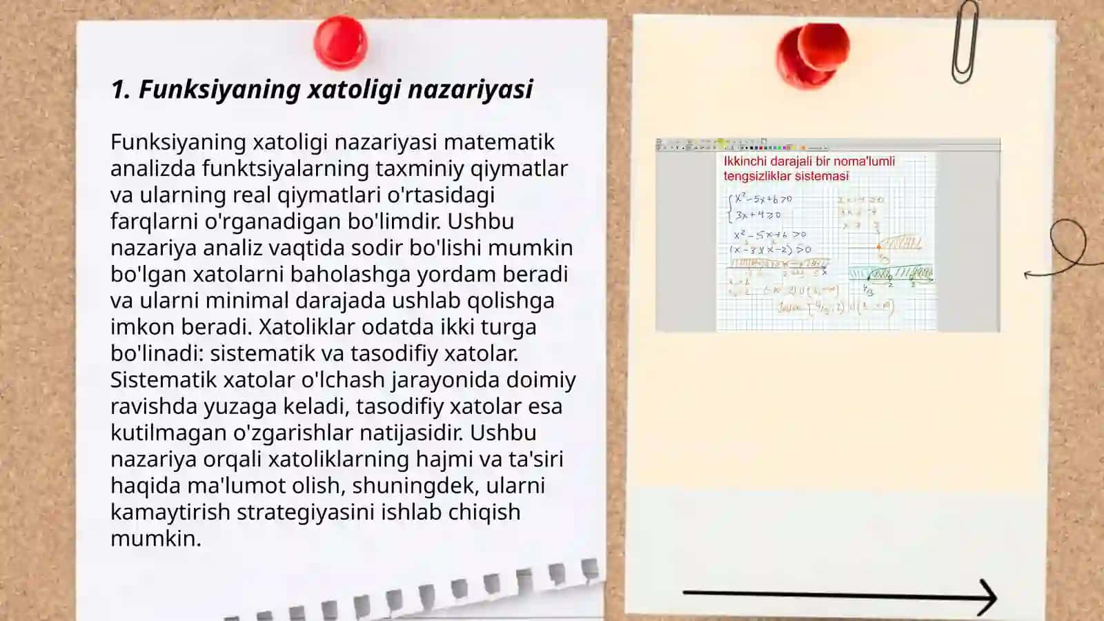 Funksiyaning xatoligi nazariyasi 3