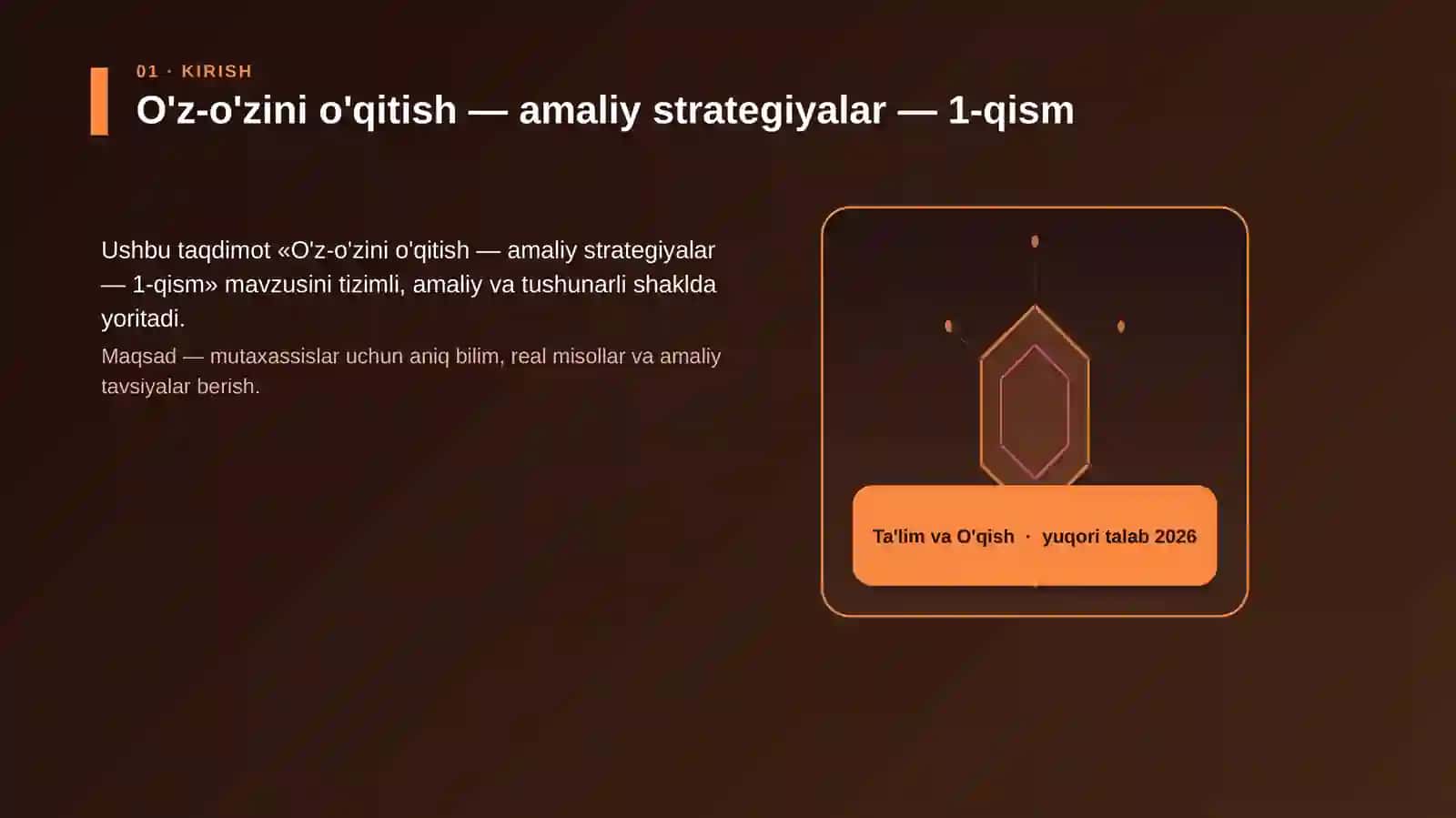 O'z-o'zini o'qitish — amaliy strategiyalar — 1-qism 3