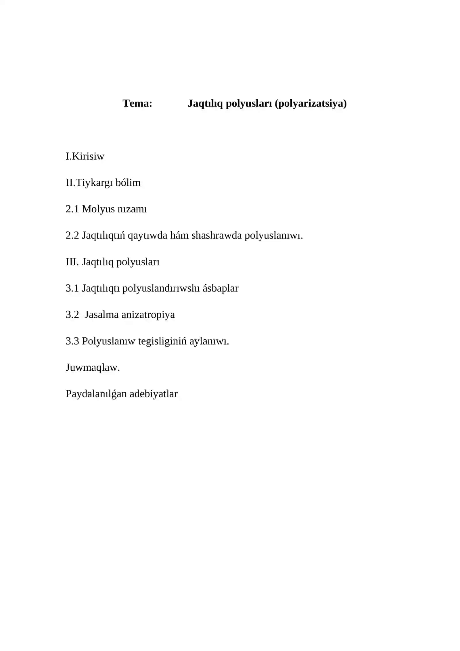 Jaqtılıq polyusları (polyarizatsiyası) 3