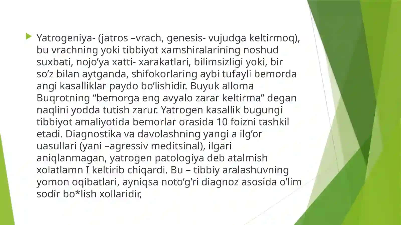 Yatrogeniya Muammolari 3