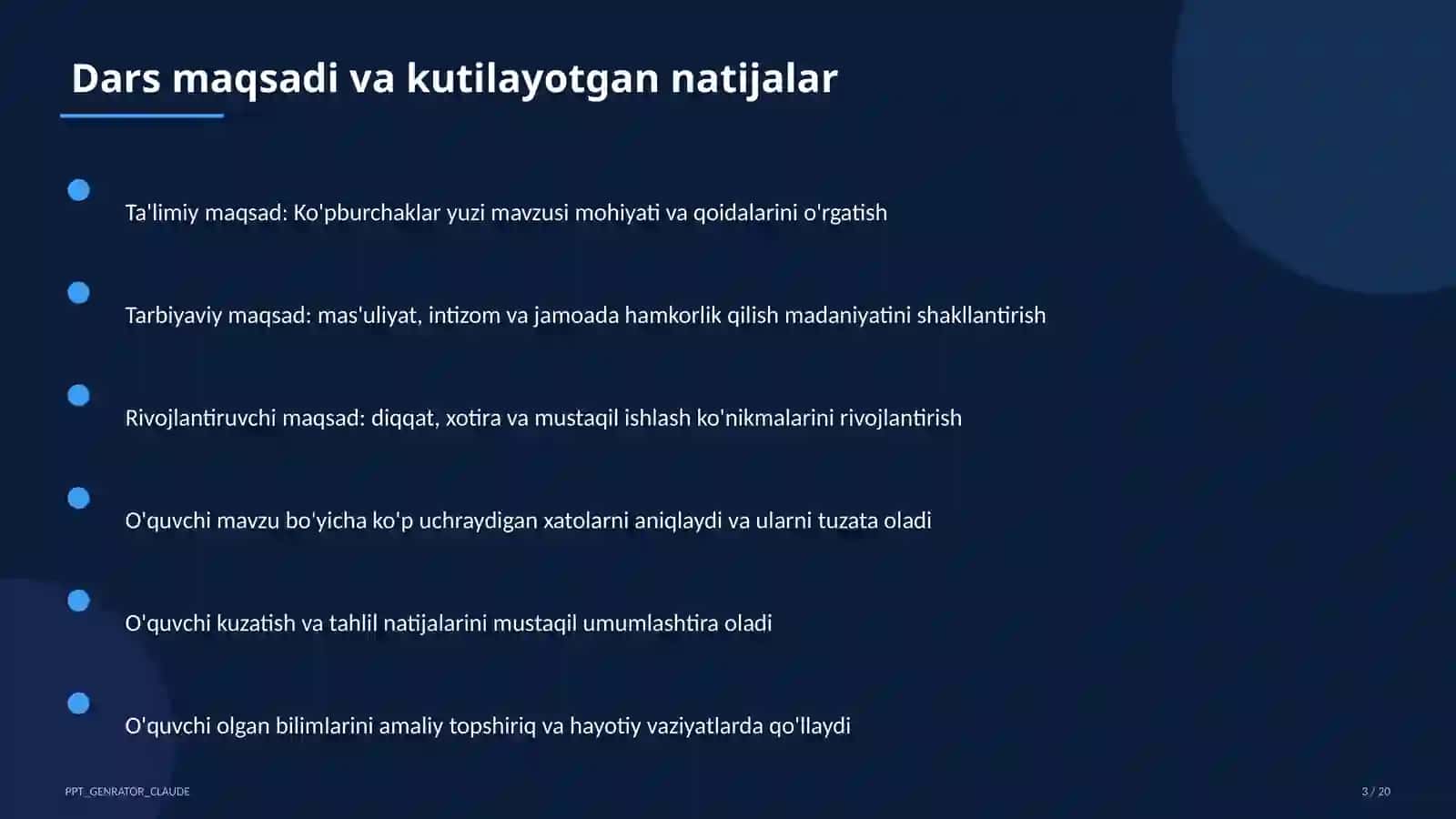 Ko'pburchaklar yuzi (8-sinf) 3