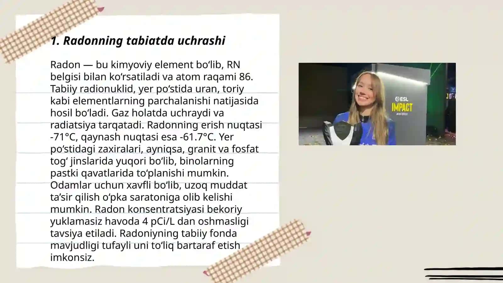 Radon va uning parchalanish mahsulotlarini deteksiya qilish 3