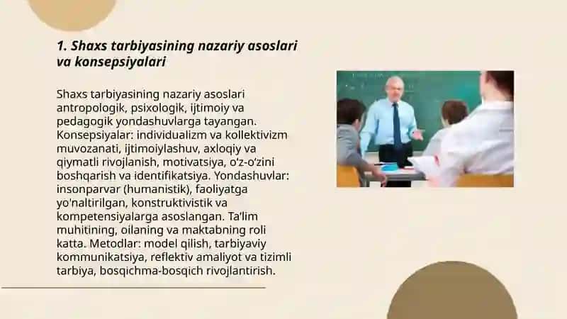 Pedagogika: Shaxs tarbiyasi va rivojlanishi,ilmiy tadqiqotlar metodologiyasi 3