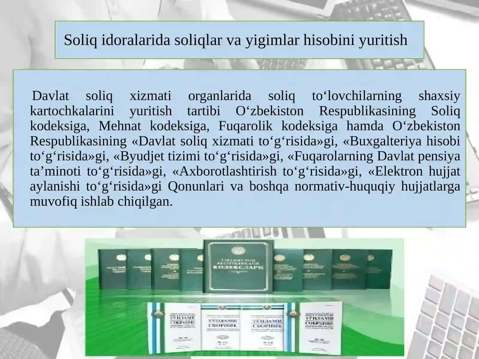 Soliqidoralaridasoliqlar va boshqa majburiy to‘lovlar hisobiniyuritilishi 3