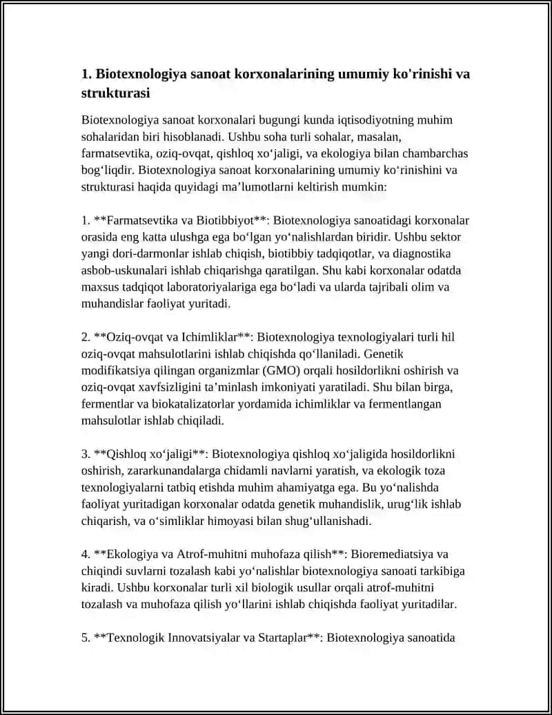 BIOTEXNOLOGIYA SANOAT KORXONALARI BILAN TANISHISH 3
