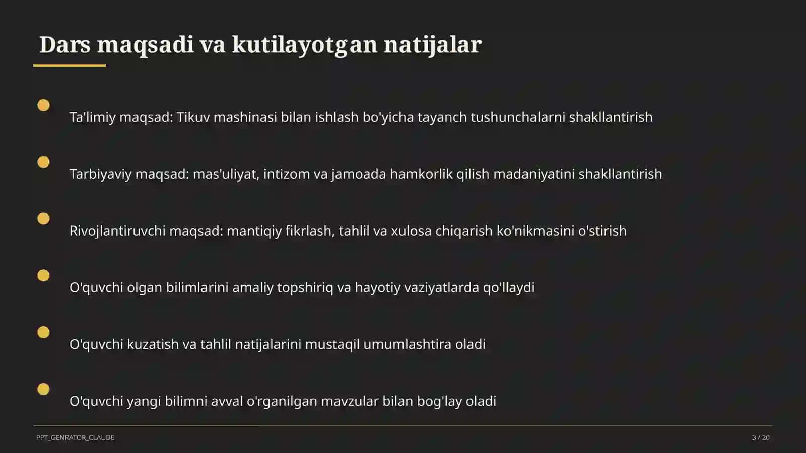 Tikuv mashinasi bilan ishlash (6-sinf) 3