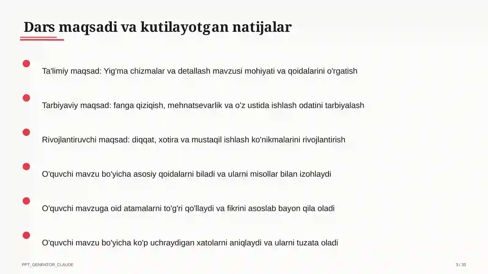 Yig'ma chizmalar va detallash (9-sinf) 3