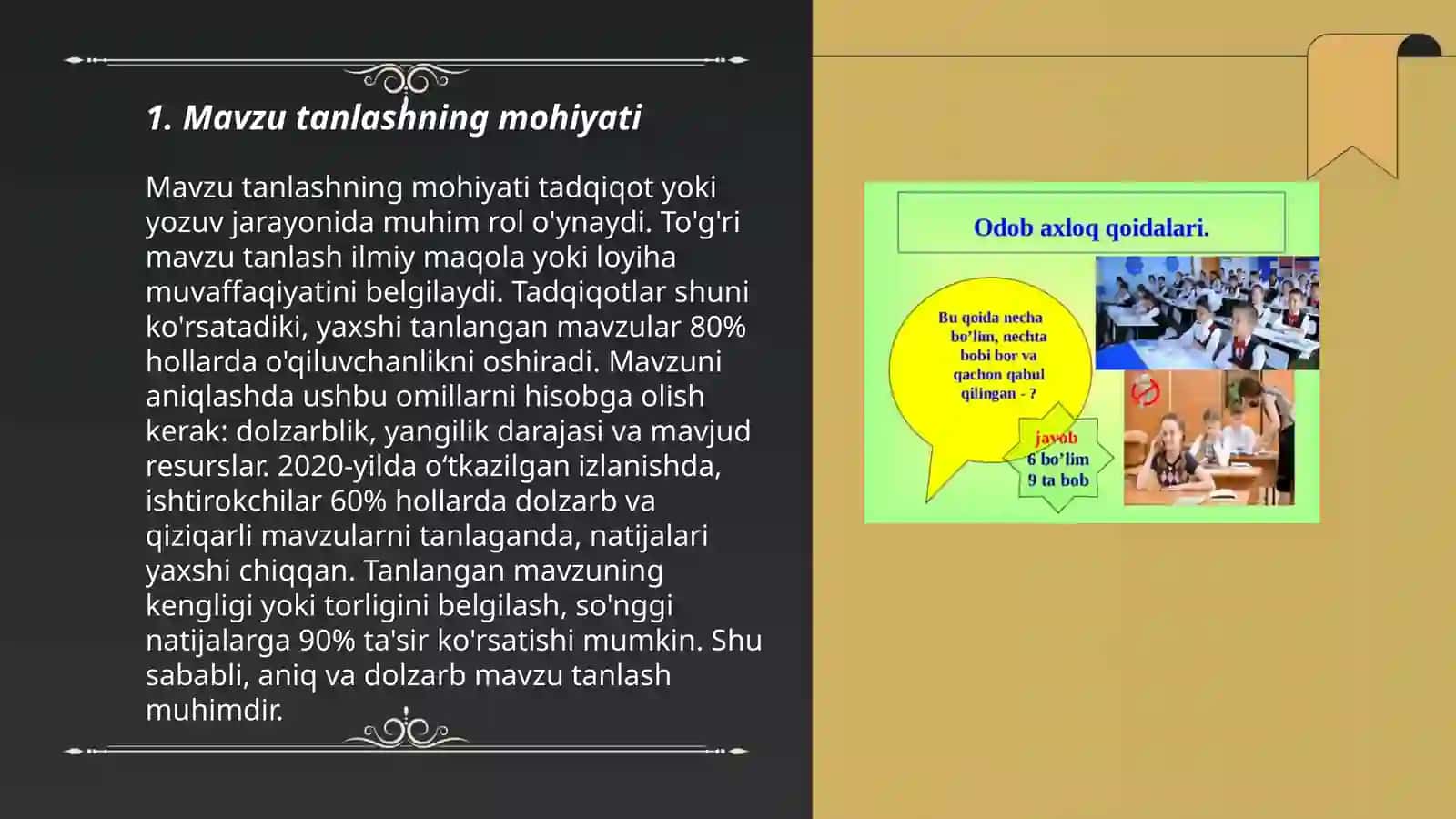 Mavzu tanlashning mohiyati 3