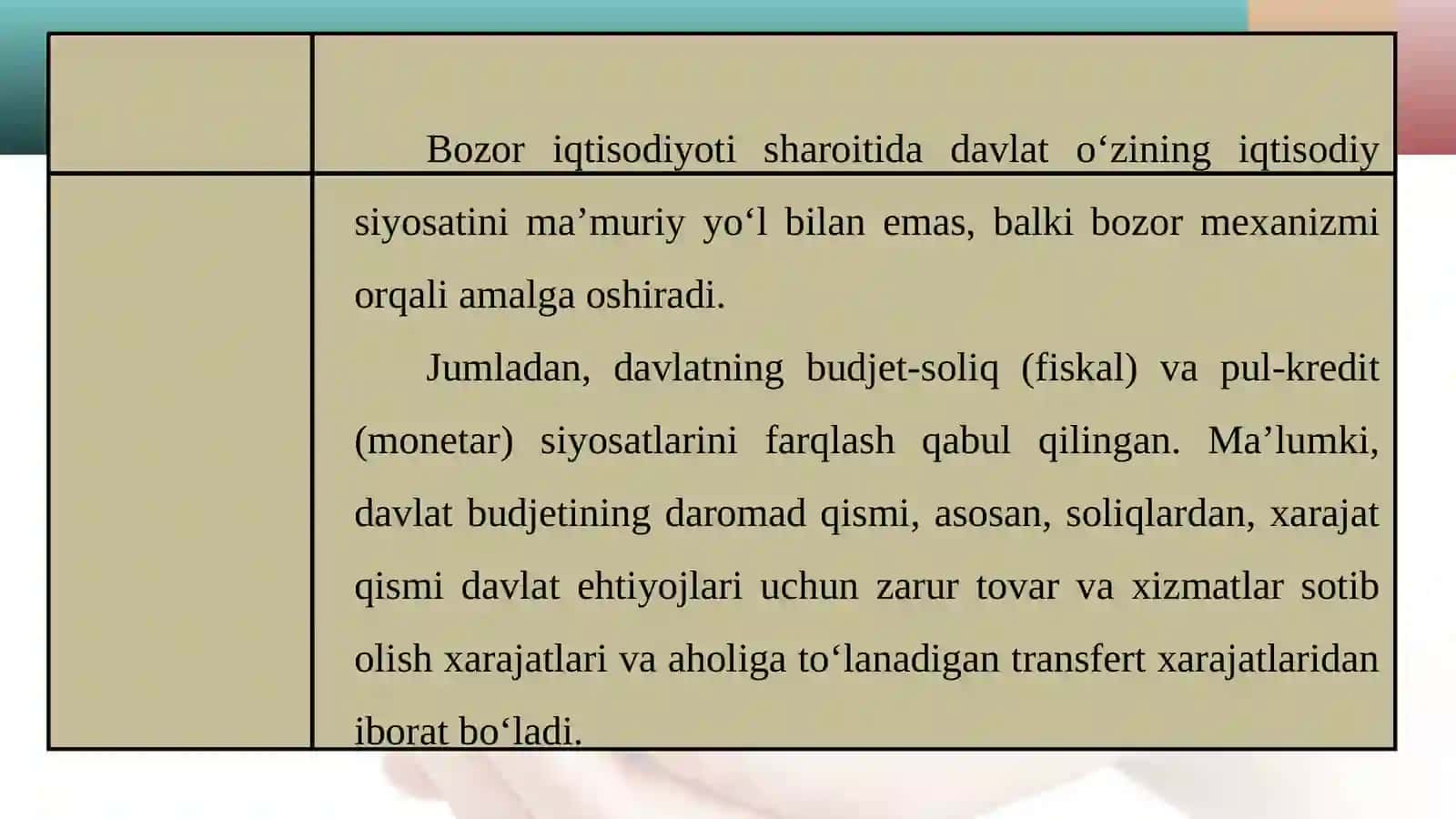 Davlatning iqtisodiyotdagi roli 3