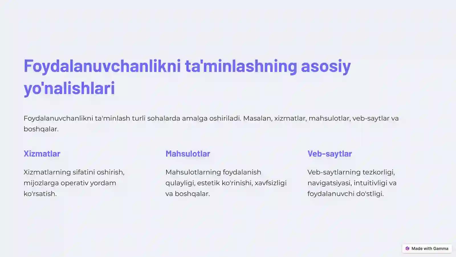 Foydalanuvchanlikni ta'minlash usullari 3