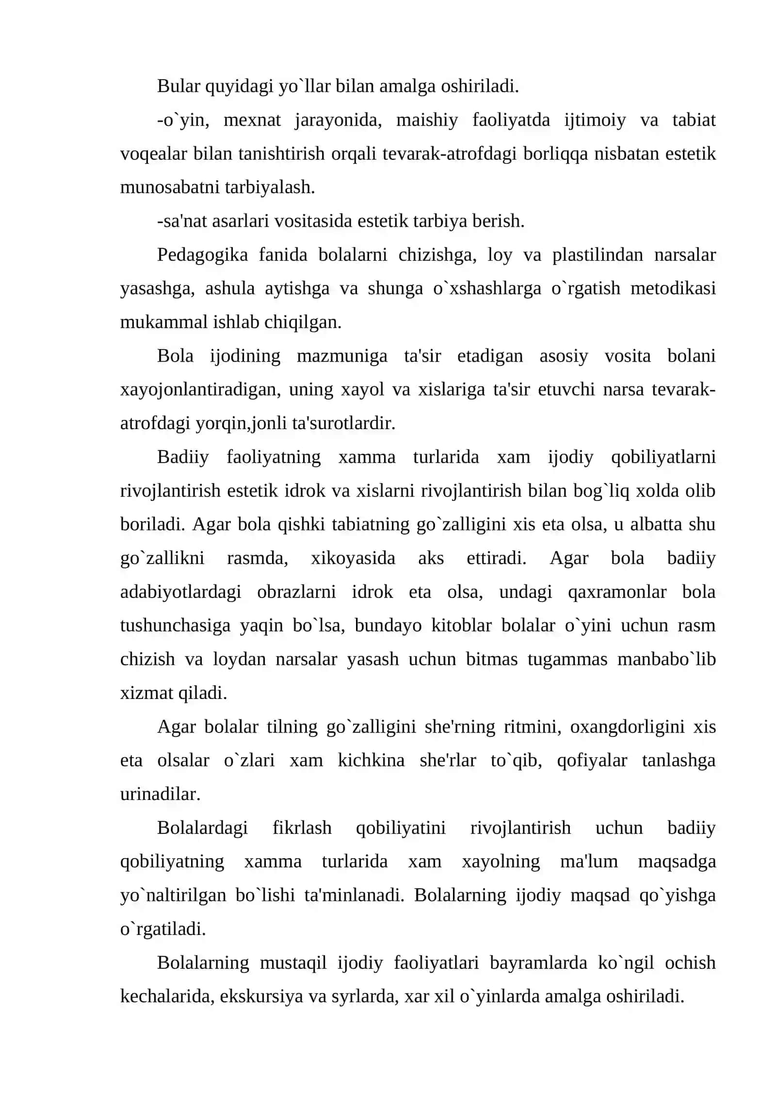 Estetik tarbiyaning vazifalari mazmuni va usullari 3