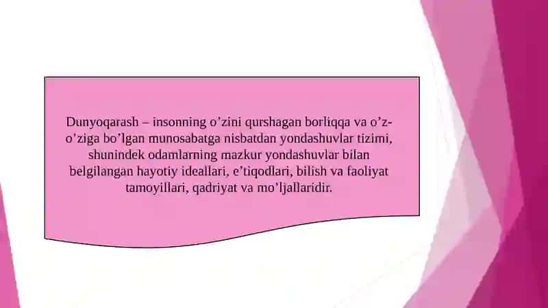 Dunyoqarashning mohiyati, tuzilishi va asosiy funksiyalari 3
