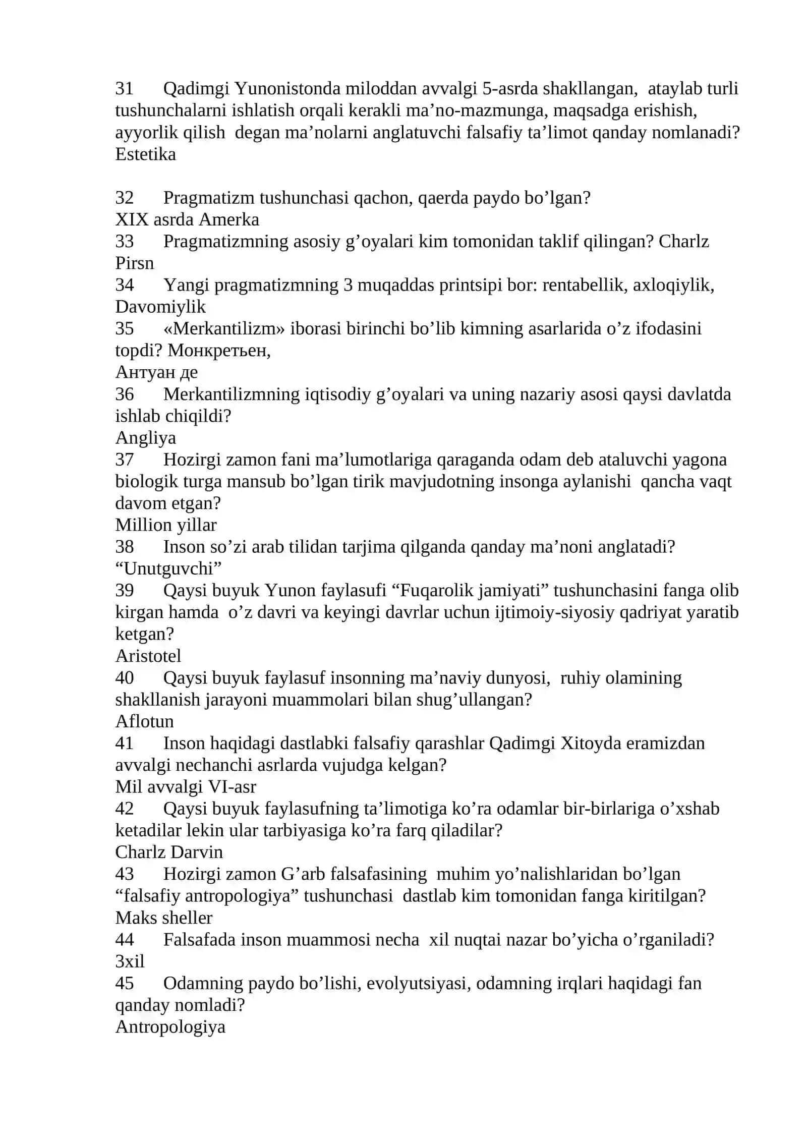 Savol javoblar 3