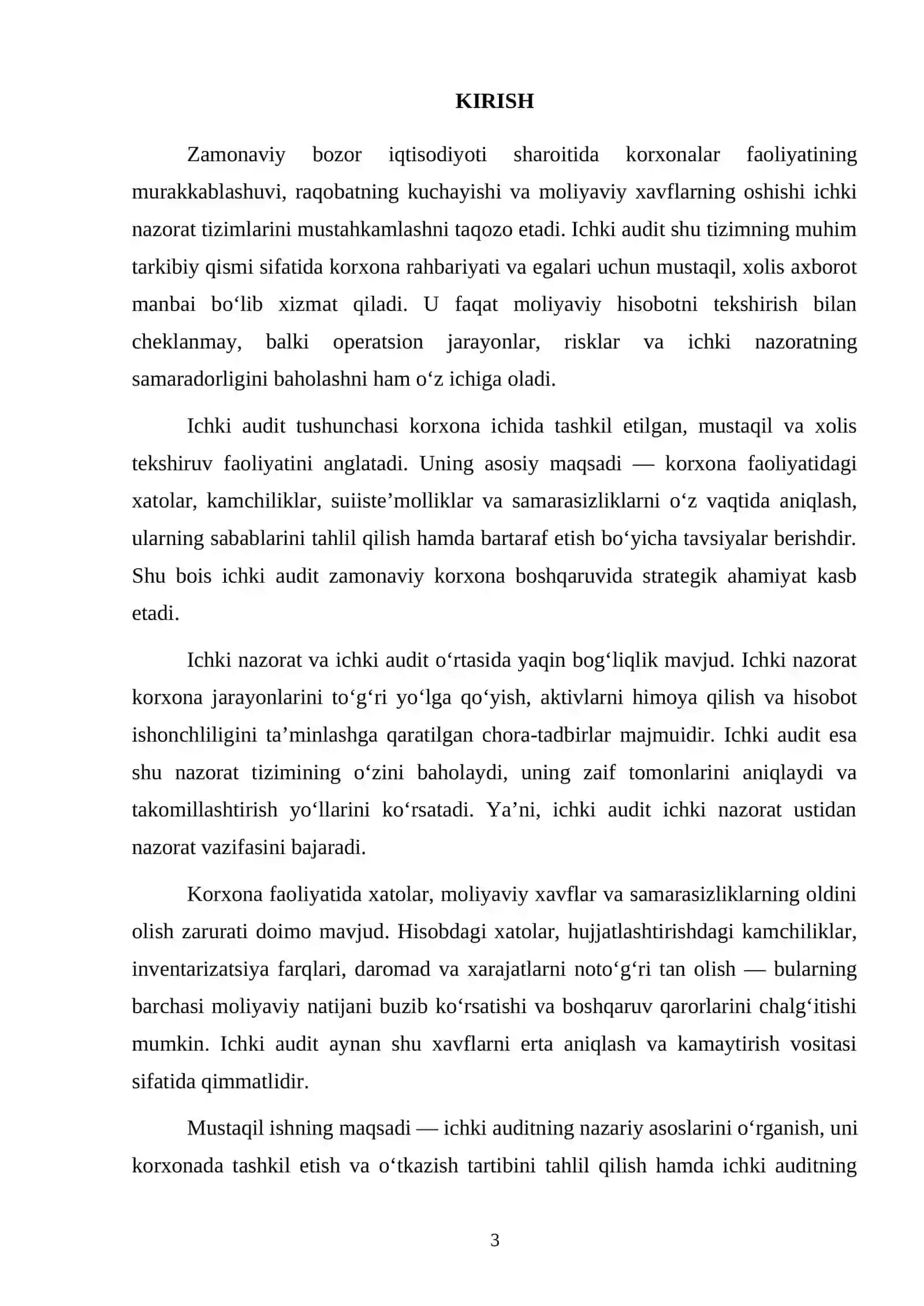 ICHKI AUDITNI TASHKIL ETISH VA KORXONA FAOLIYATIDAGI AHAMIYATI 3