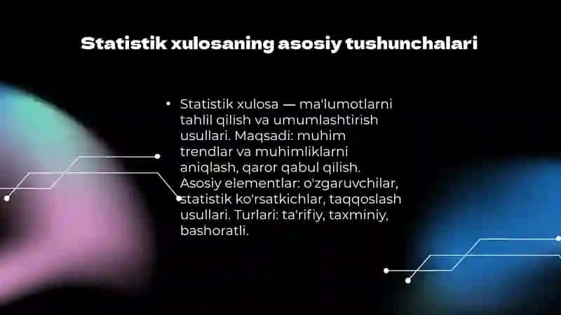 Statistik xulosa 3