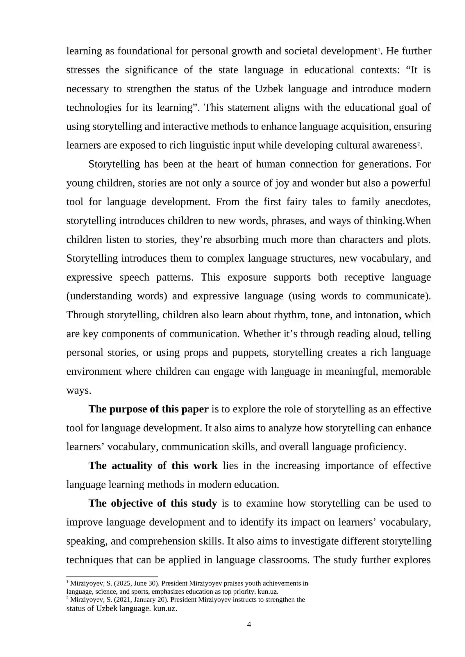 STORYTELLING AS A TOOL FOR LANGUAGE DEVELOPMENT 3