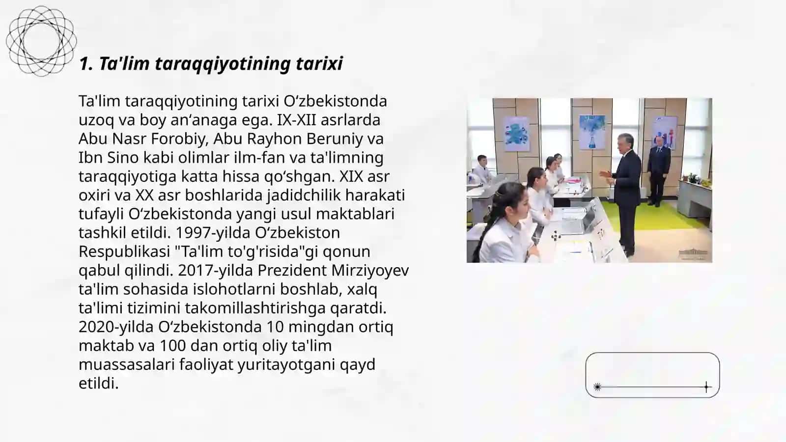 Ta'lim taraqqiyotining tarixi 3