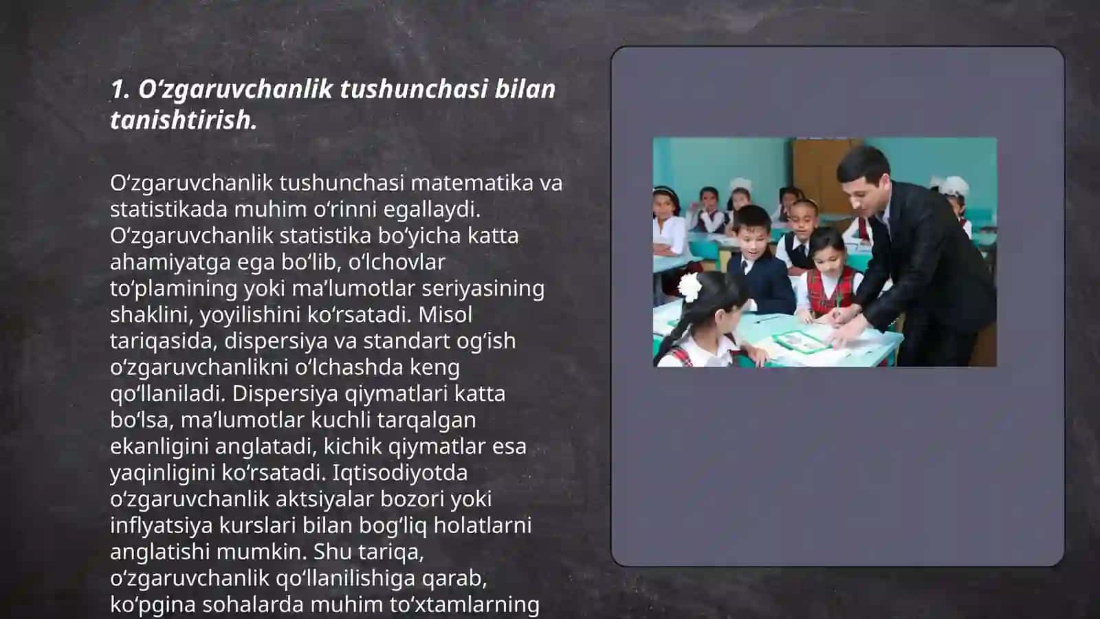 Boshlang’ich sinflarda o’zgaruvchanili ifodalar ustida ishlash metodikasi 3