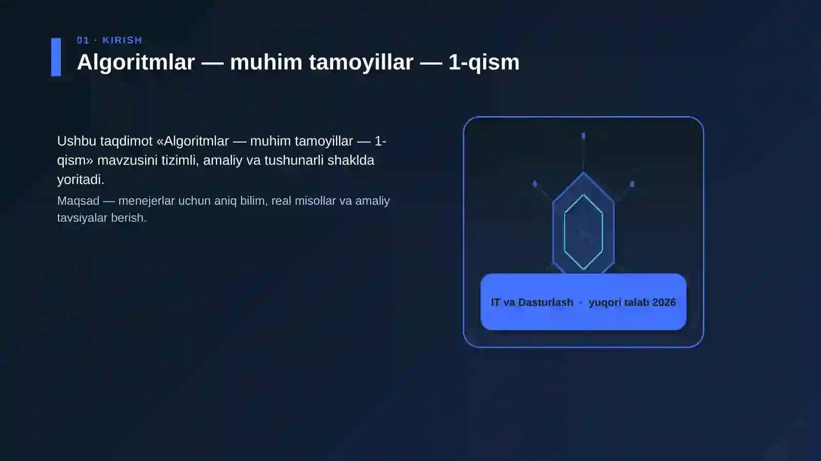 Algoritmlar — muhim tamoyillar — 1-qism 3