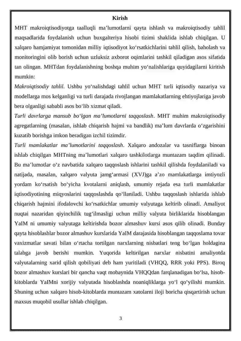 MAKROIQTISODIY TAHLIL VA PROGNOZLASH 3