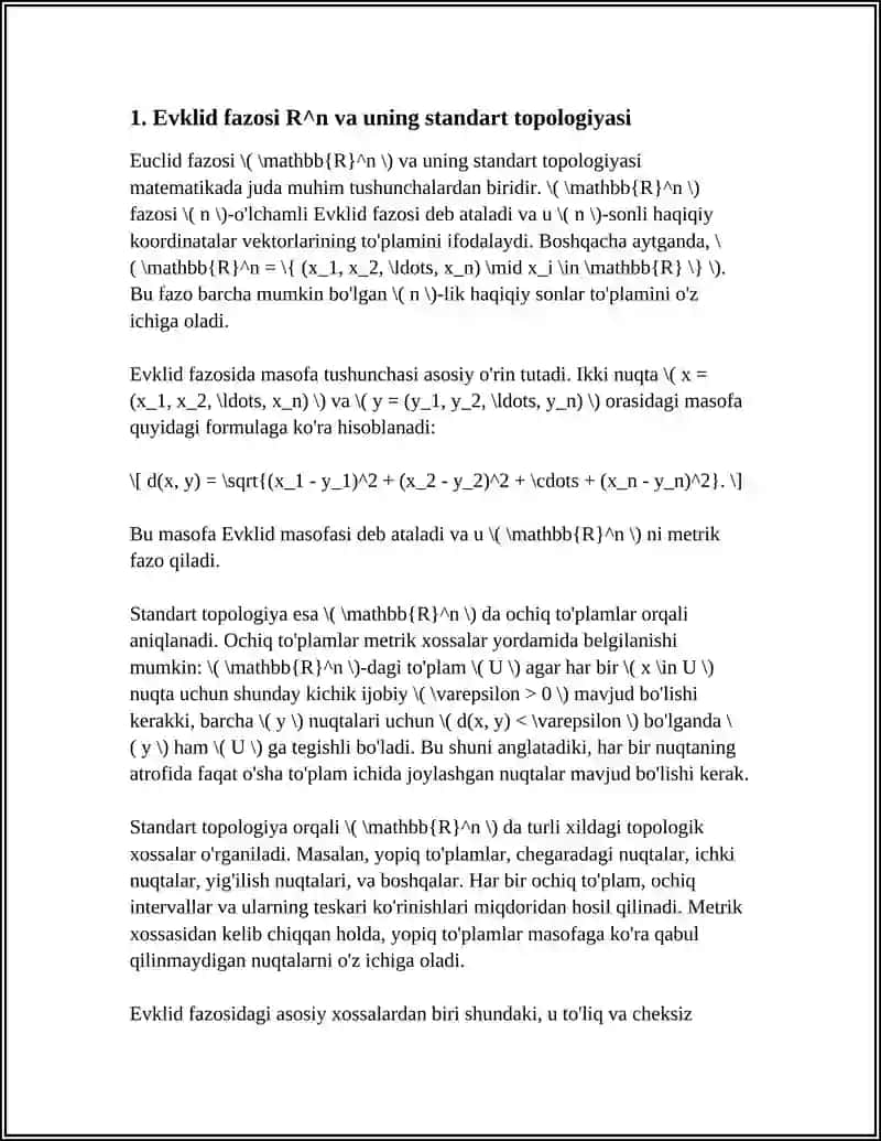 EVKLID FAZOSI.EVKLID TOPOLOGIYASI 3