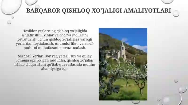Barqaror Qishloq xo'jaligi amaliyotlari 3