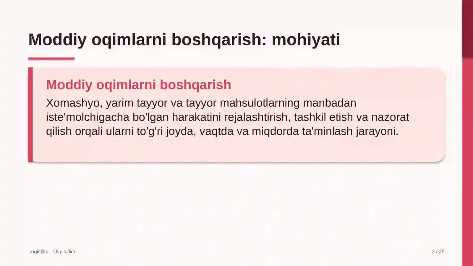 Elektr transportida moddiy oqimlarni boshqarish 3
