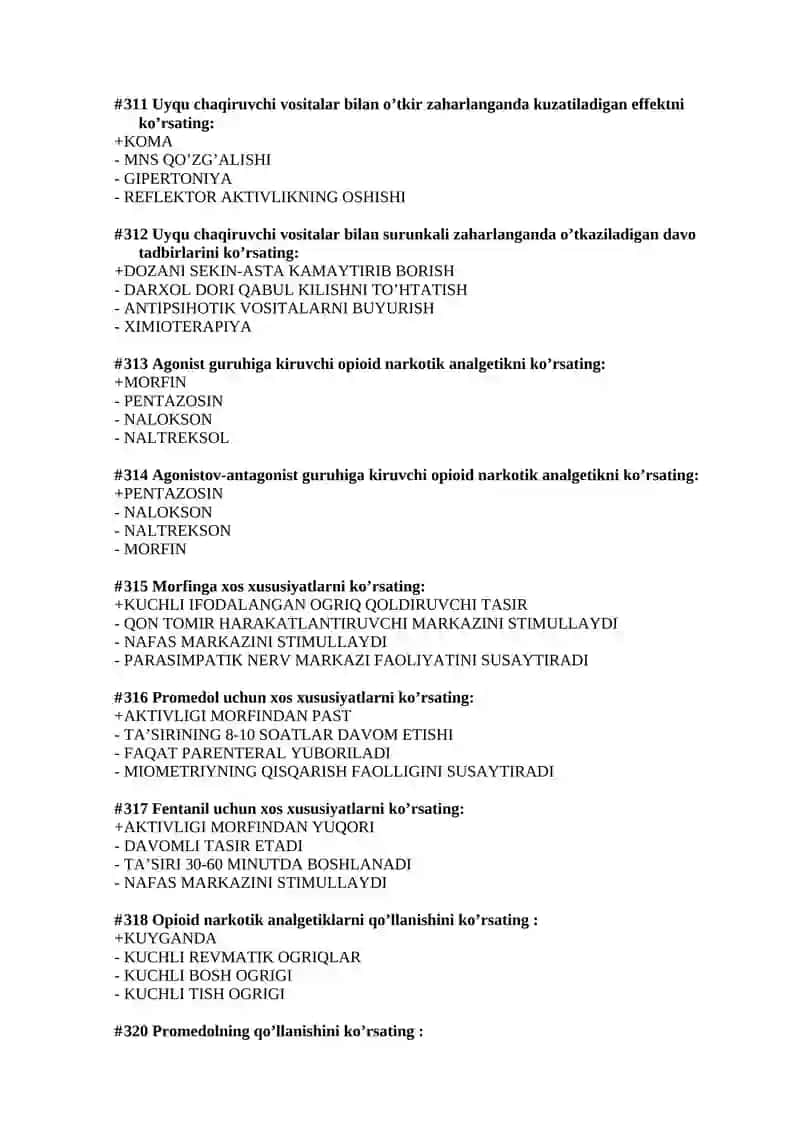 Farmakologiya test 3